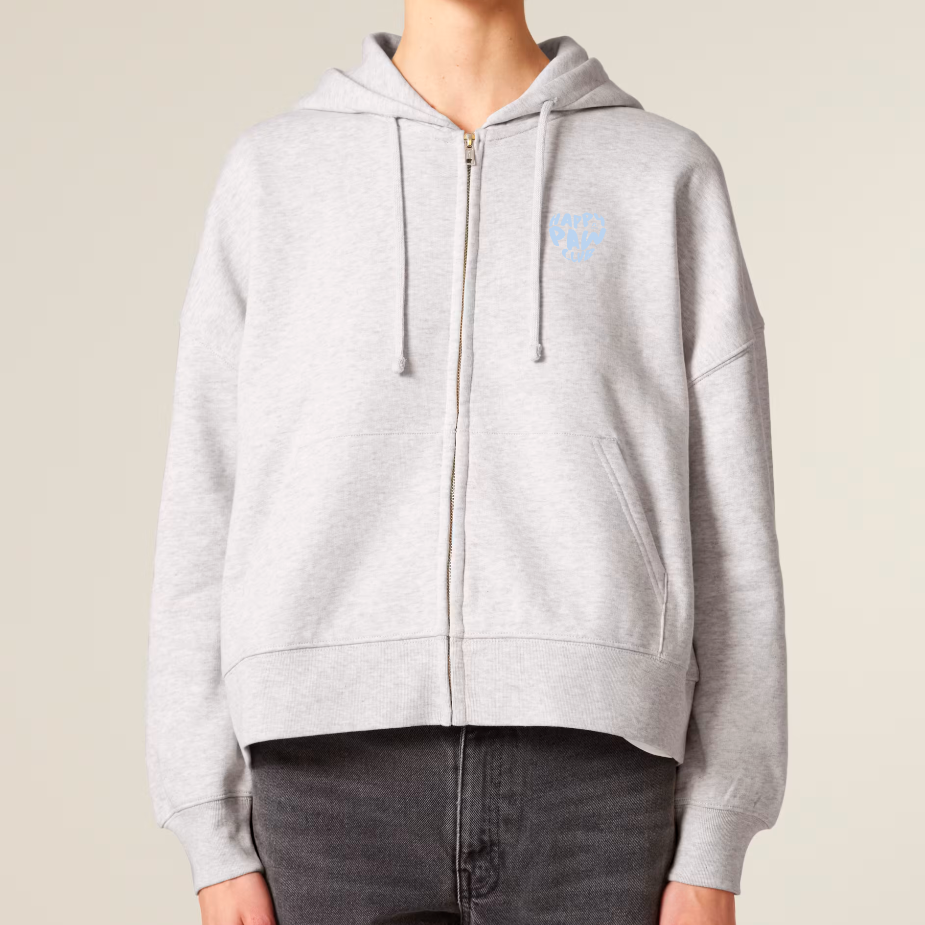 Organic Damen Zip Hoodie - Happy Paw Club -