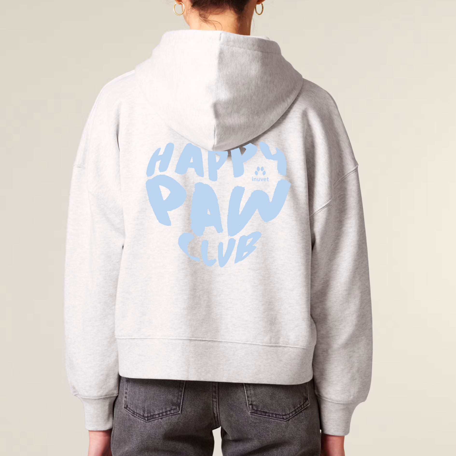 Organic Damen Zip Hoodie - Happy Paw Club -