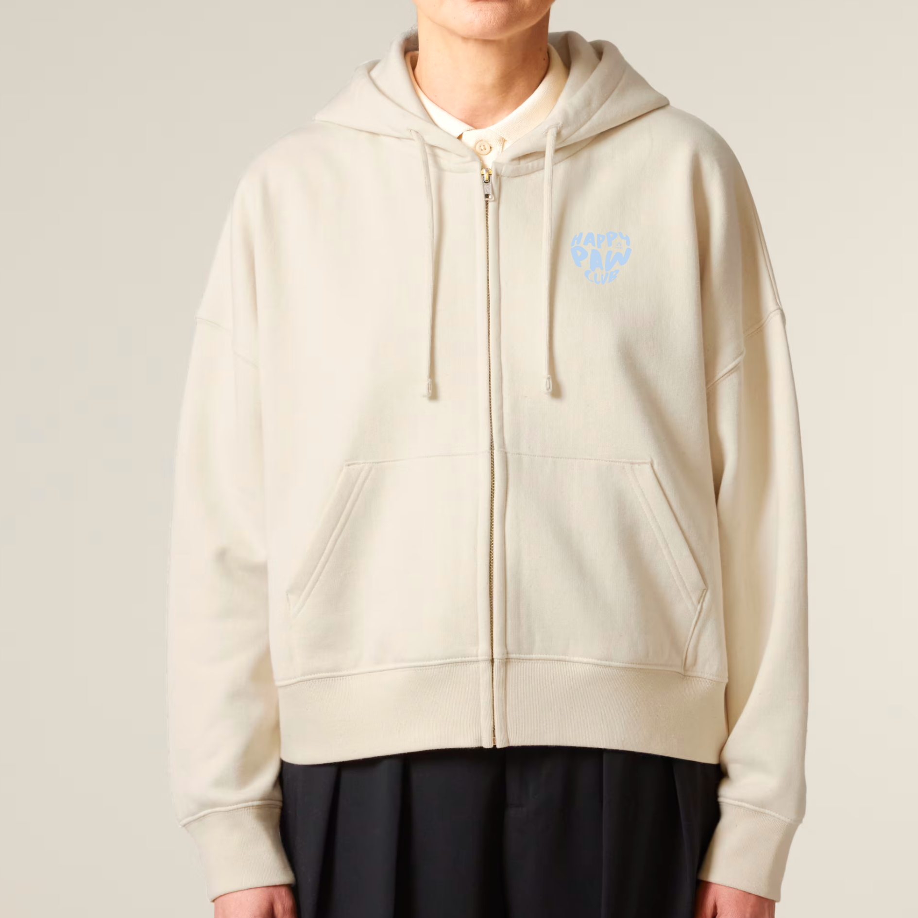 Organic Damen Zip Hoodie - Happy Paw Club -