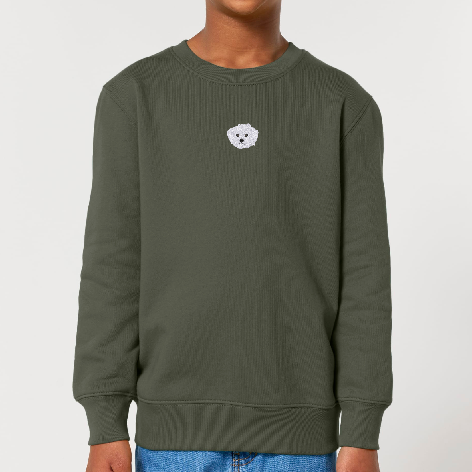 Organic Kids Sweatshirt - Stickerei -