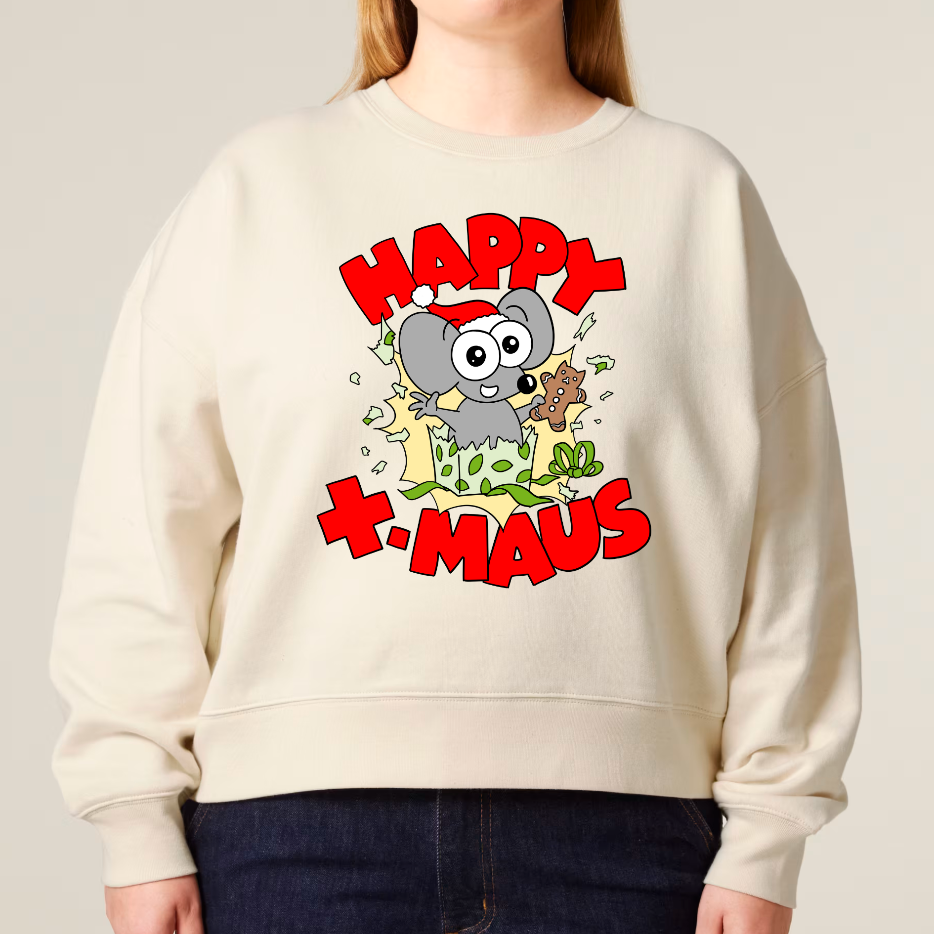 Organic Damen Sweatshirt - X-MAUS -