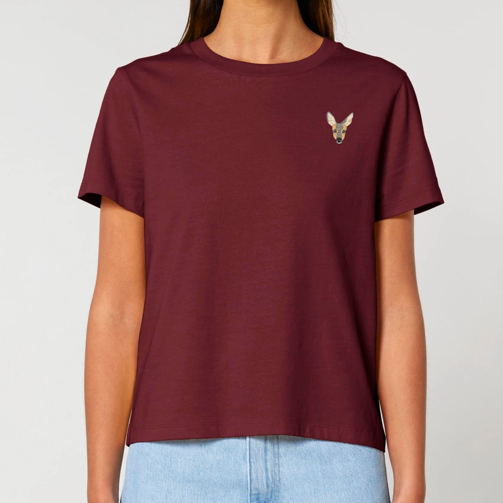 Organic Damen Shirt - Rehkitz -