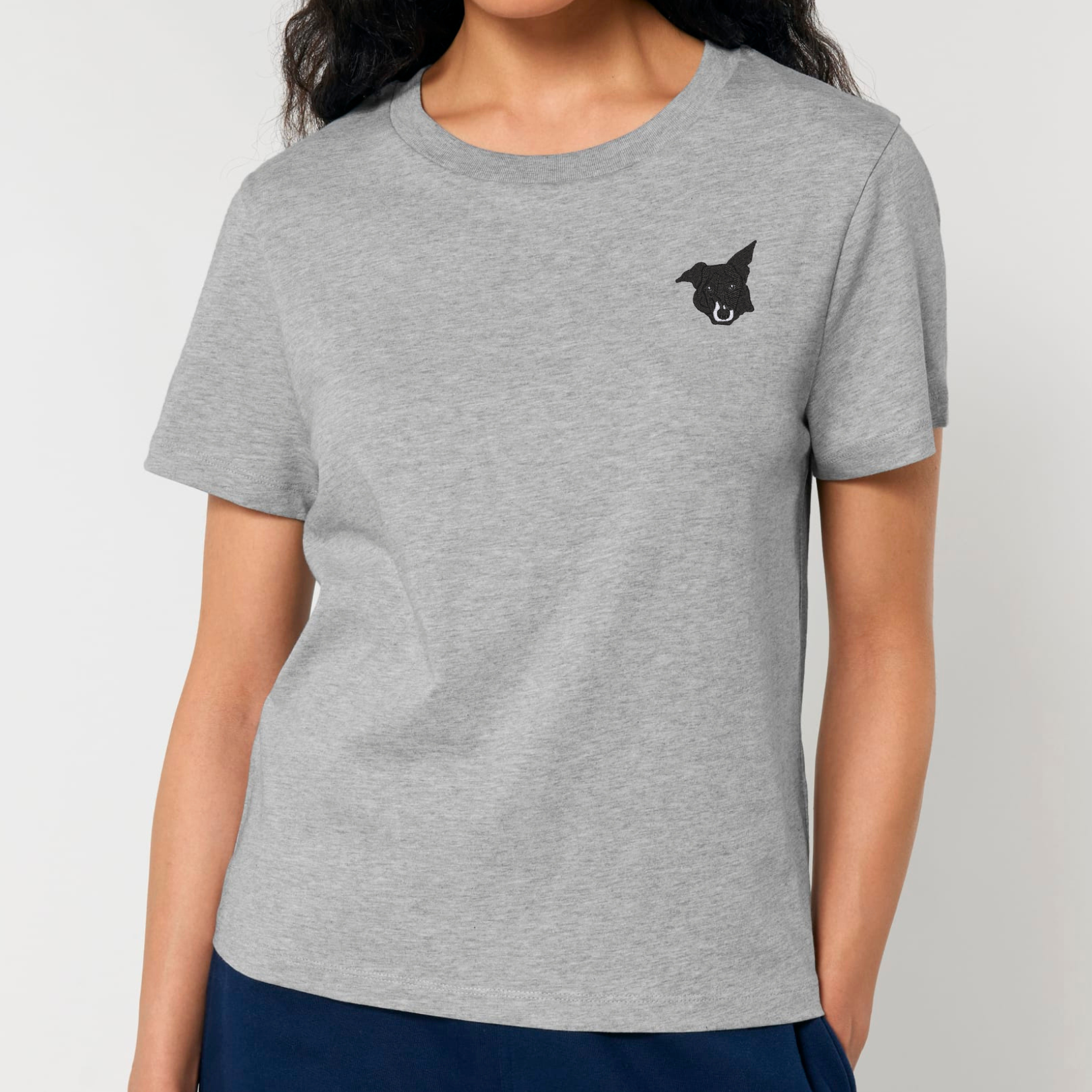 Organic Damen Shirt - Stickerei -