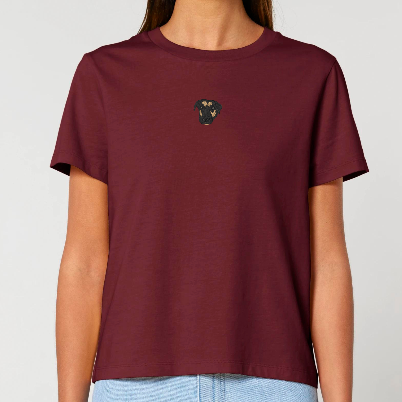 Organic Damen Shirt - Stickerei -