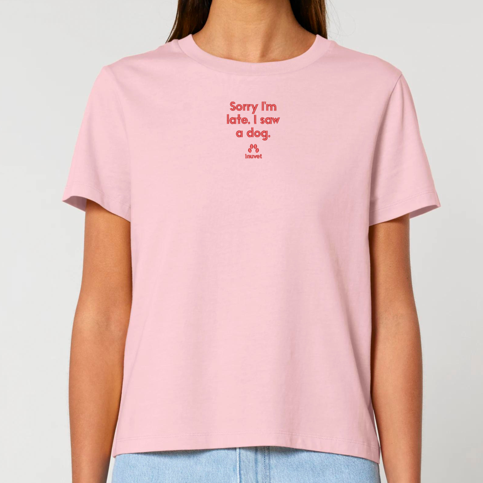 Organic Damen Shirt - Sorry I am late. I saw a DOG - Inuvet -