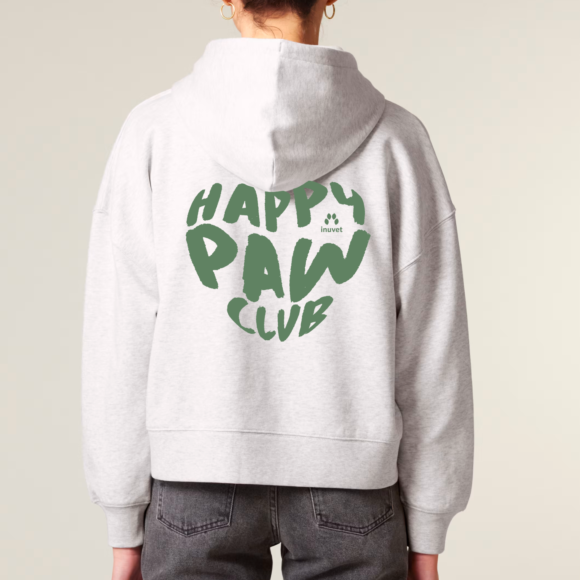 Organic Damen Zip Hoodie - Happy Paw Club -