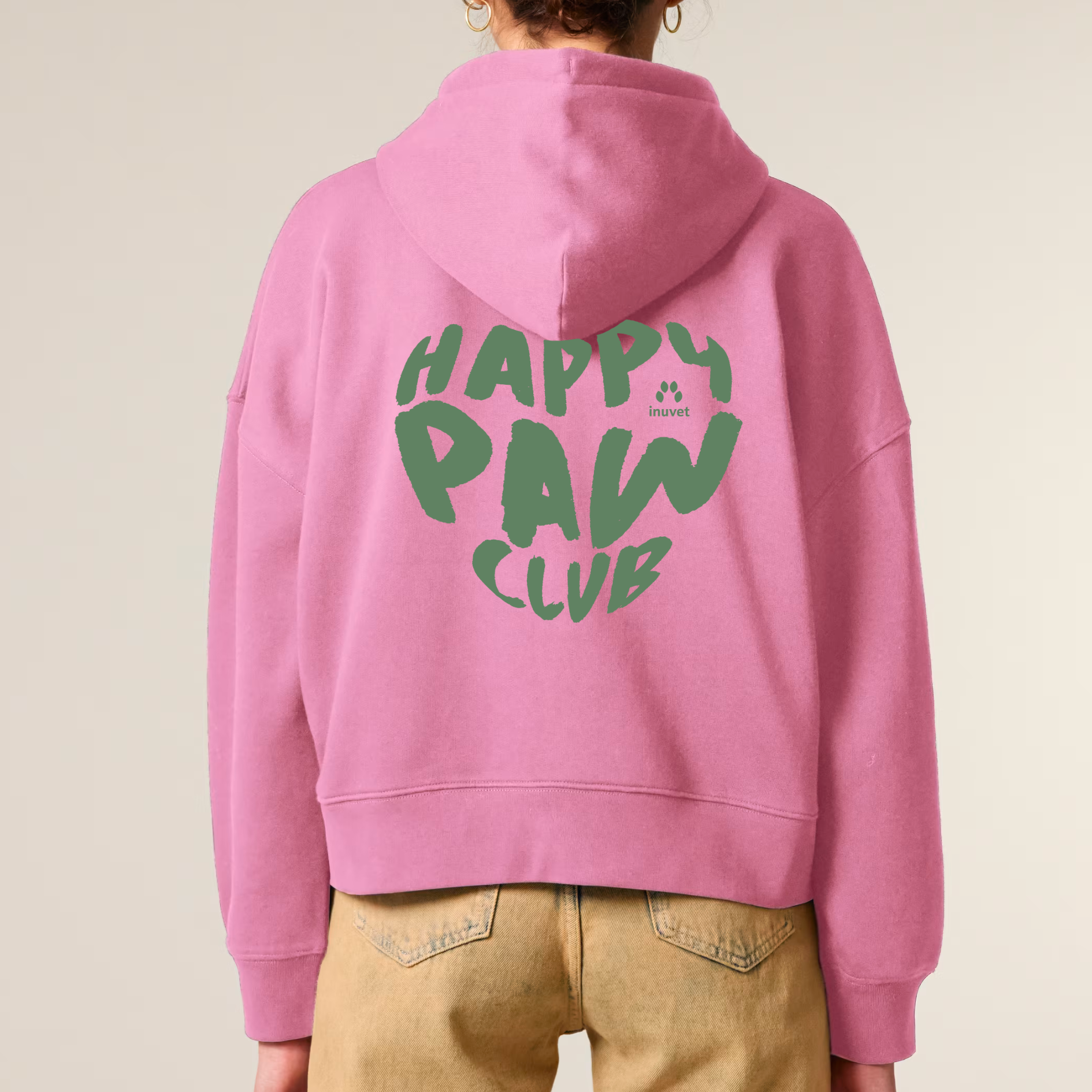 Organic Damen Zip Hoodie - Happy Paw Club -
