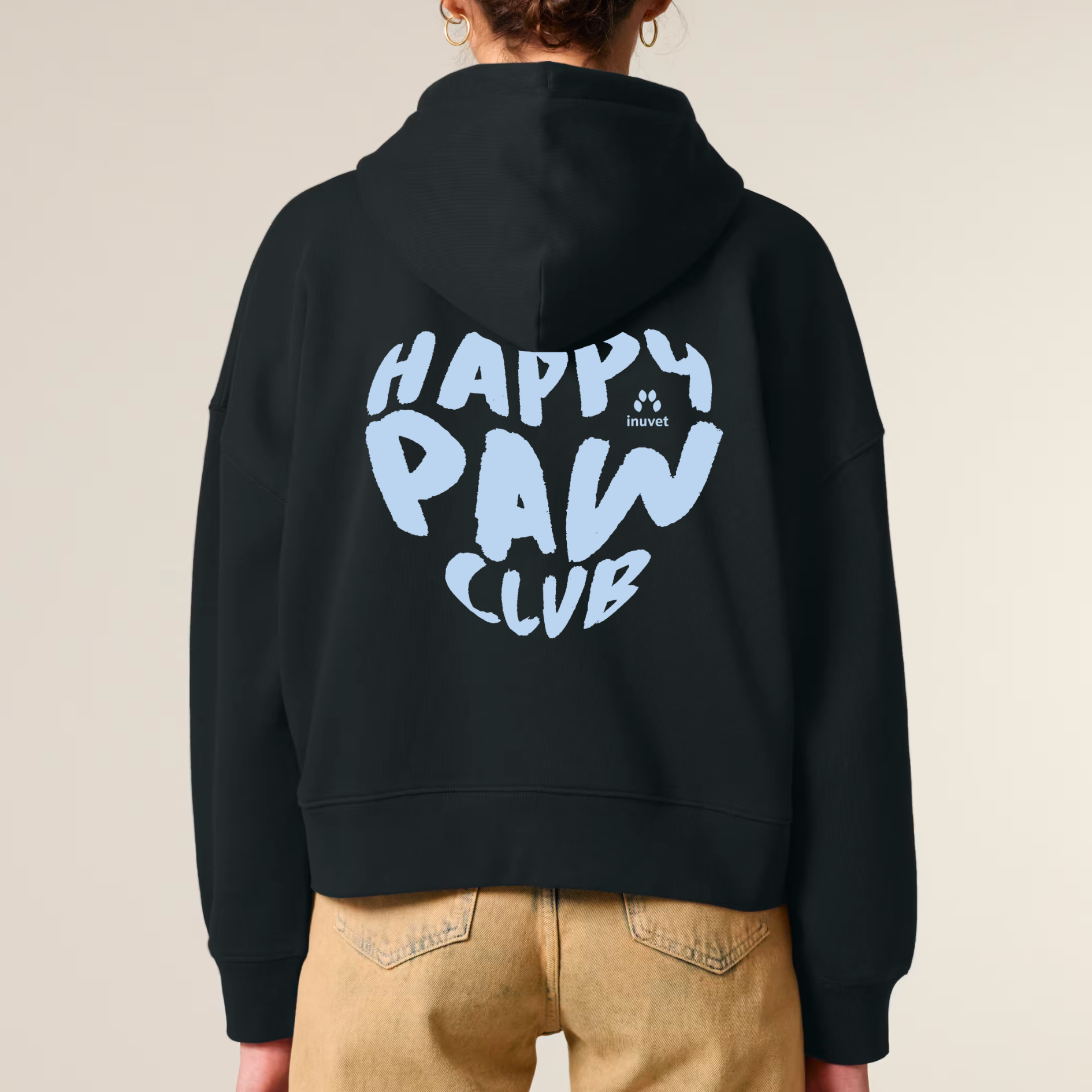 Organic Damen Zip Hoodie - Happy Paw Club -