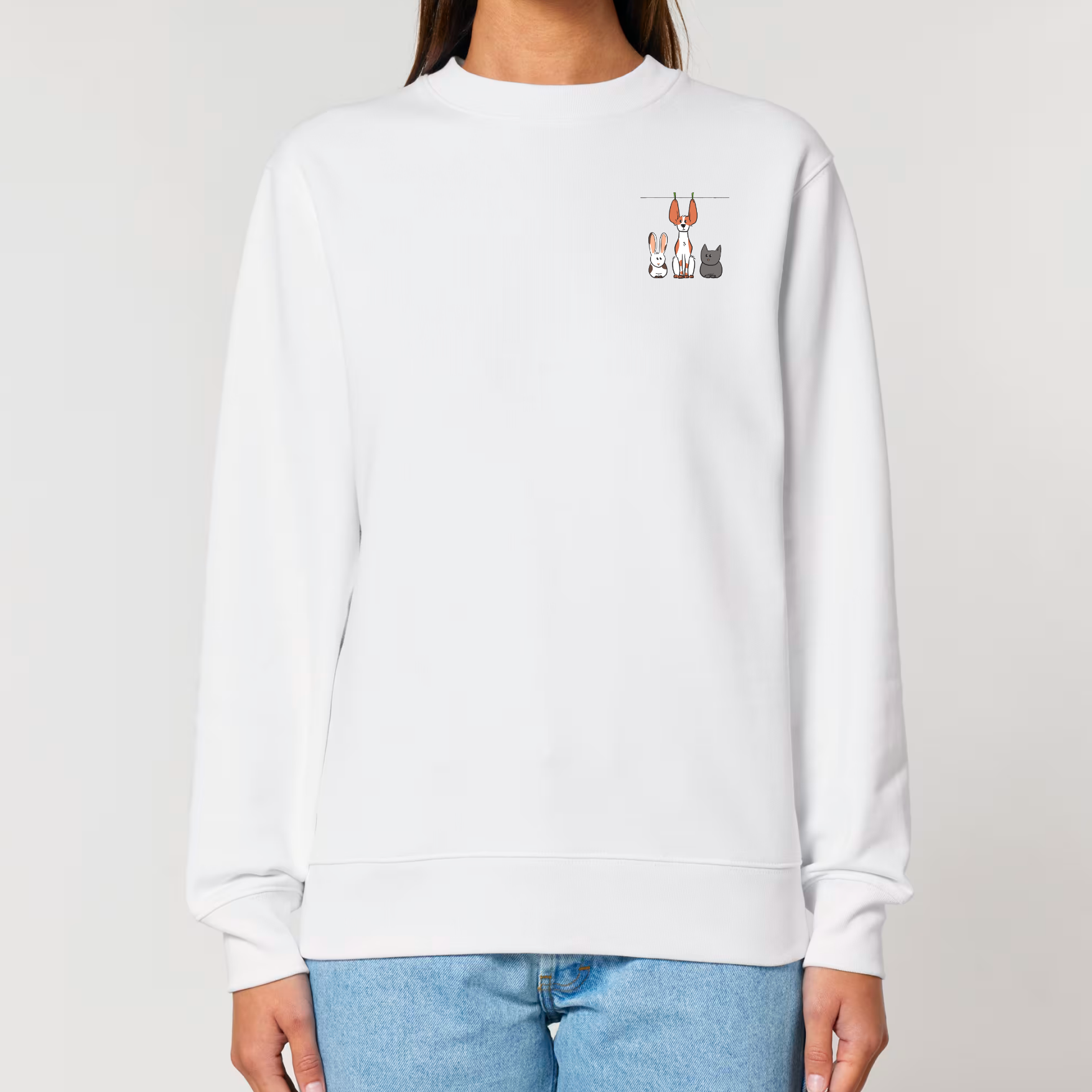Organic Unisex Sweatshirt - Ohren klein -