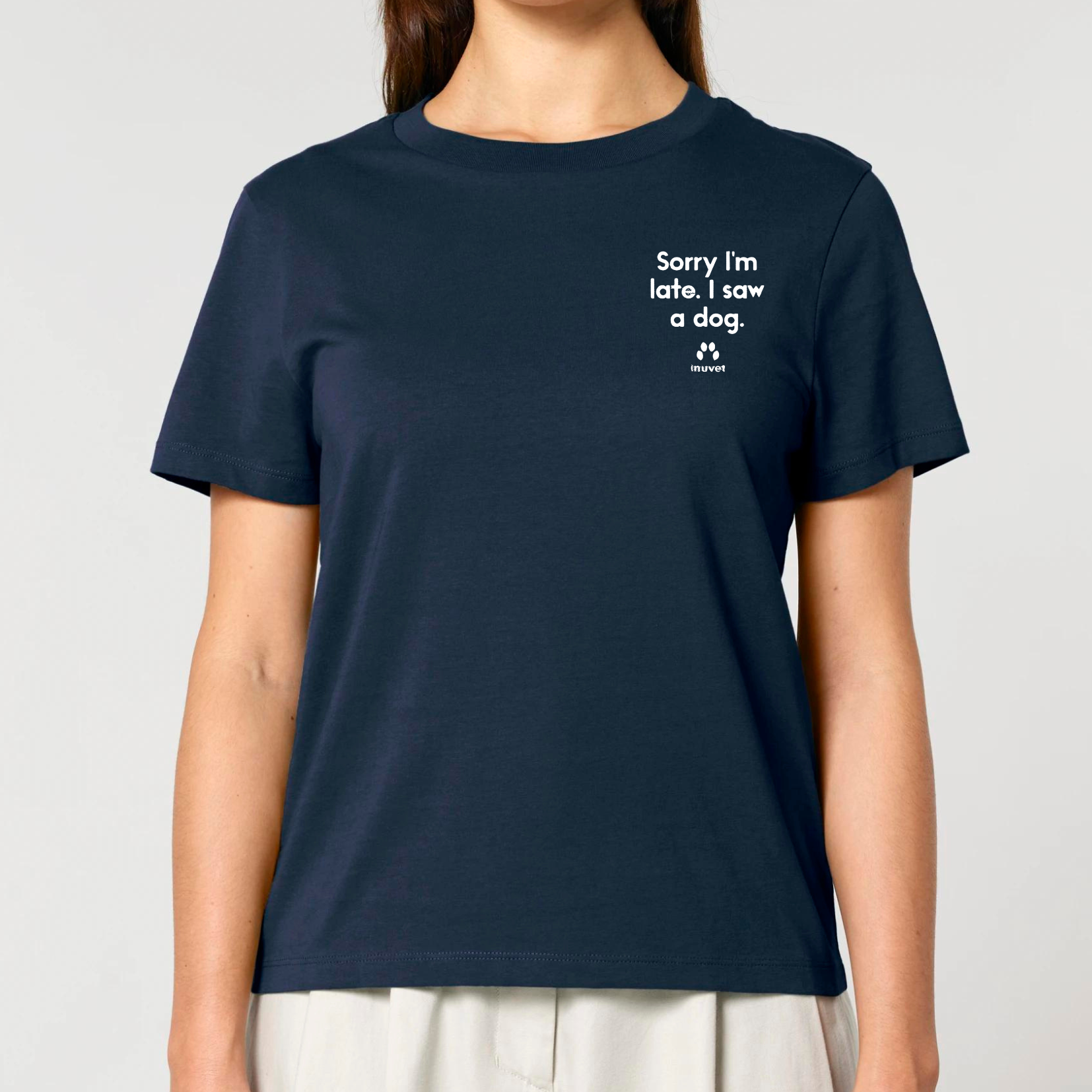 Organic Damen Shirt - Sorry I am late. I saw a DOG - Inuvet -