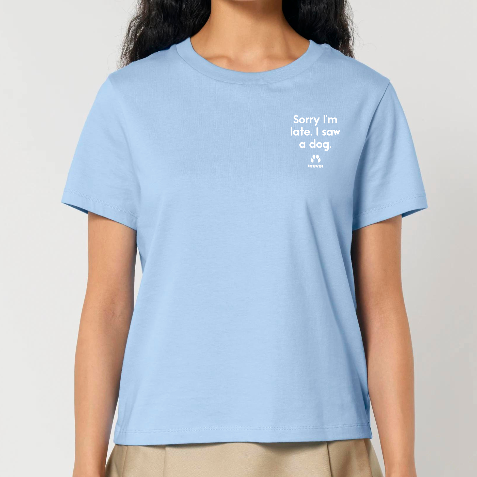 Organic Damen Shirt - Sorry I am late. I saw a DOG - Inuvet -